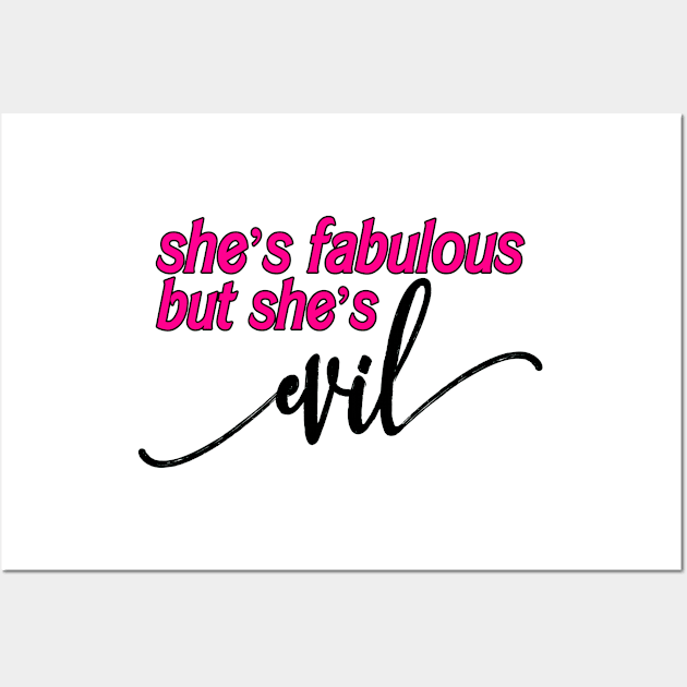 She’s Fabulous but She’s Evil Regina George Teen Mean Girls Sticker Wall Art by Asilynn